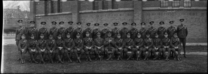 Copy of Divisional Cyclists Platoon, Military District no. 2, Exhibition Camp November 6, 1917, Toronto Ontario.